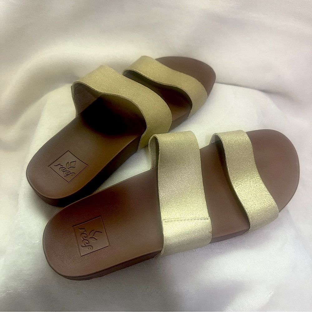 Reef Gold Slide Sandals